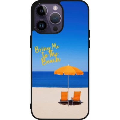 iPhone 15 Pro Max Case Hülle - Silikon schwarz Summer 2025 Bring me to the beach