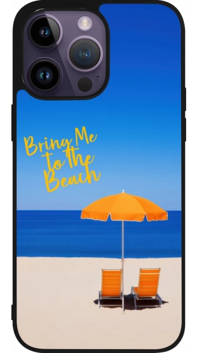 Coque iPhone 15 Pro Max - Silicone rigide noir Summer 2025 Bring me to the beach