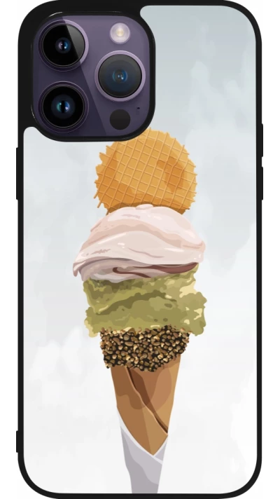 Coque iPhone 15 Pro Max - Silicone rigide noir Summer 2025 Cornet