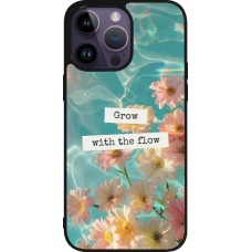 iPhone 15 Pro Max Case Hülle - Silikon schwarz Summer 2025 Grow with the flow