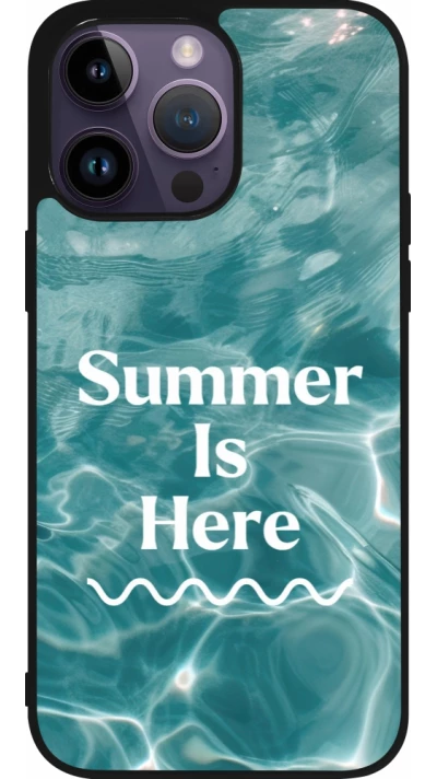 Coque iPhone 15 Pro Max - Silicone rigide noir Summer 2025 Summer is here