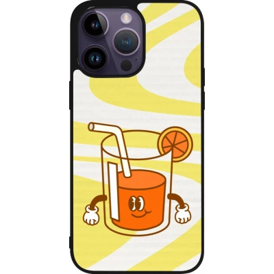 Coque iPhone 15 Pro Max - Silicone rigide noir Summer drink 2026