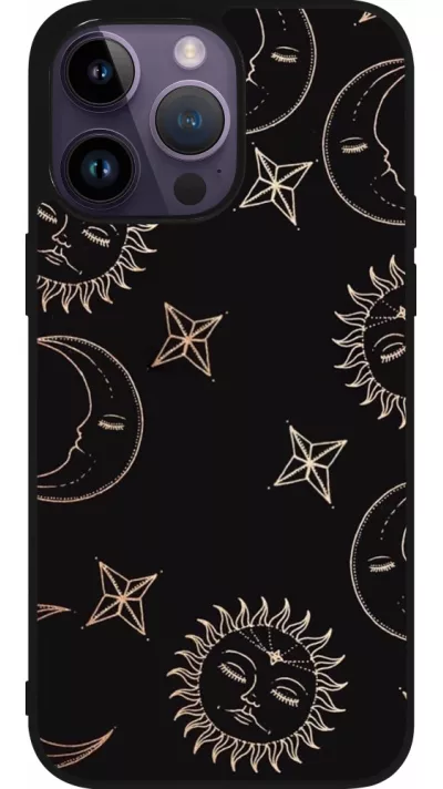Coque iPhone 15 Pro Max - Silicone rigide noir Suns and Moons
