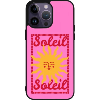 Coque iPhone 15 Pro Max - Silicone rigide noir Sun sun 2026