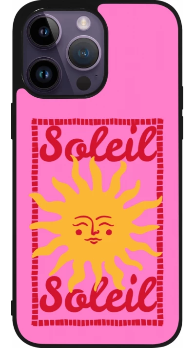 Coque iPhone 15 Pro Max - Silicone rigide noir Sun sun 2026
