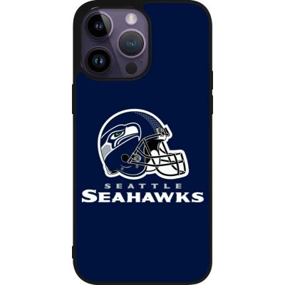 Coque iPhone 15 Pro Max - Silicone rigide noir Super Bowl 26 Seattle 3
