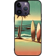 iPhone 15 Pro Max Case Hülle - Silikon schwarz Surf Paradise