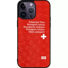 iPhone 15 Pro Max Case Hülle - Silikon schwarz Swiss Passport
