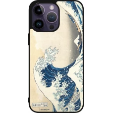 iPhone 15 Pro Max Case Hülle - Silikon schwarz Kunstbild - Die große Welle vor Kanagawa - Hokusai