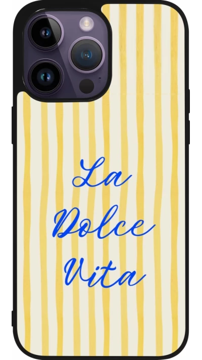 Coque iPhone 15 Pro Max - Silicone rigide noir The good life 2026