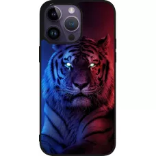 iPhone 15 Pro Max Case Hülle - Silikon schwarz Tiger Blue Red