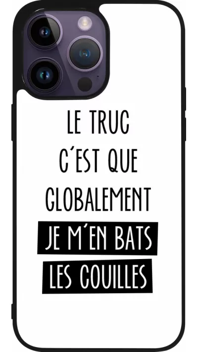 iPhone 15 Pro Max Case Hülle - Silikon schwarz Le truc globalement bats les couilles