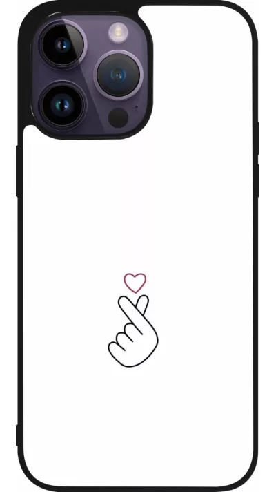 Coque iPhone 15 Pro Max - Silicone rigide noir Valentine 2024 heart by Millennials