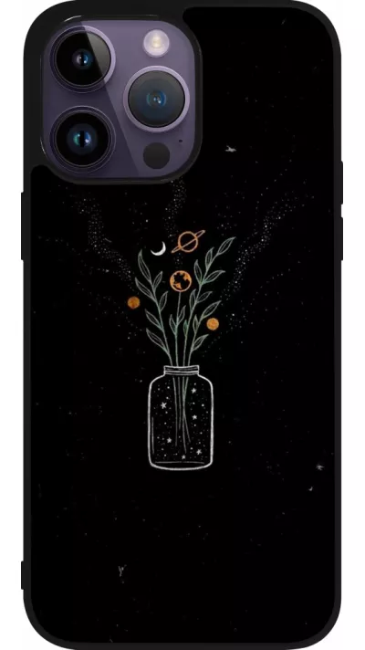 Coque iPhone 15 Pro Max - Silicone rigide noir Vase black