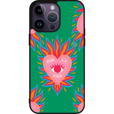 Coque iPhone 15 Pro Max - Silicone rigide noir Viva la vida 2026