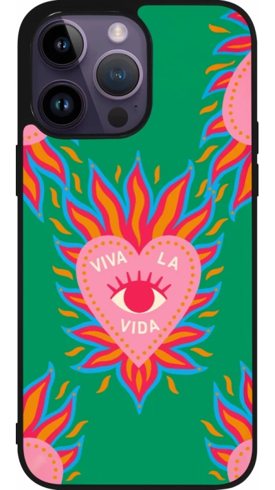 Coque iPhone 15 Pro Max - Silicone rigide noir Viva la vida 2026