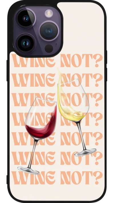 Coque iPhone 15 Pro Max - Silicone rigide noir Wine not