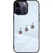iPhone 15 Pro Max Case Hülle - Silikon schwarz Winter 22 ski lift