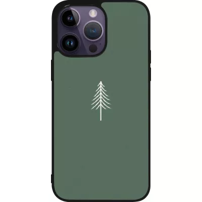 iPhone 15 Pro Max Case Hülle - Silikon schwarz Christmas 22 minimalist tree