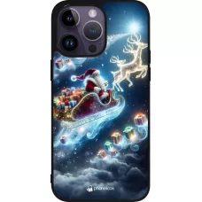 iPhone 15 Pro Max Case Hülle - Silikon schwarz Weihnachten 2023 Verzauberter Weihnachtsmann