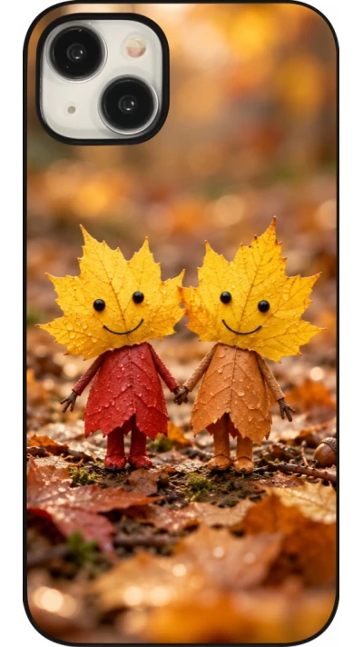 Coque iPhone 15 Plus - Autumn 26 Couple of leaves