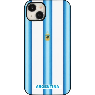 iPhone 15 Plus Case Hülle - Argentinien 2026 personalisierbares Fussballtrikot