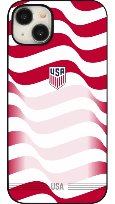 Coque iPhone 15 Plus - Maillot de football États-Unis 2026 personnalisable