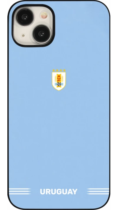 iPhone 15 Plus Case Hülle - Uruguay 2026 personalisierbares Fussballtrikot