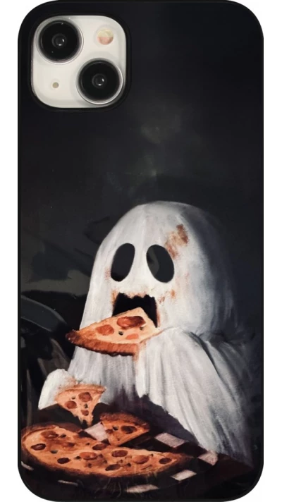 iPhone 15 Plus Case Hülle - Halloween 2026 Ghost eating pizza