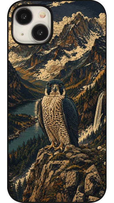 Coque iPhone 15 Plus - Linocut Faucun pèlerin