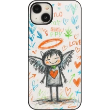 iPhone 15 Plus Case Hülle - Little Angel Sketch Love