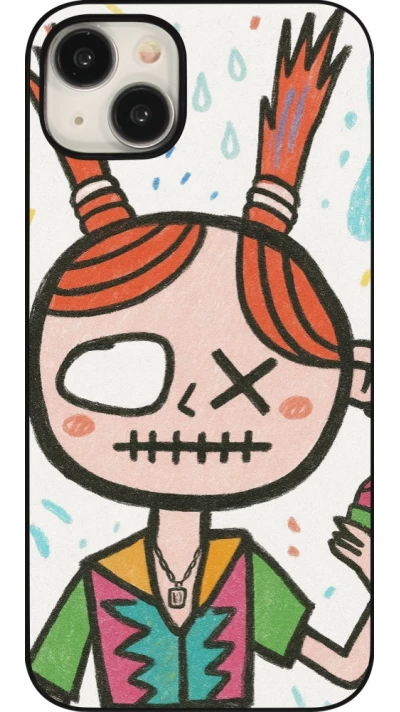 iPhone 15 Plus Case Hülle - Little Girl Sketch