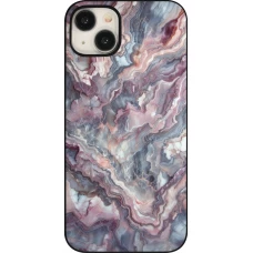 iPhone 15 Plus Case Hülle - Violetter silberner Marmor
