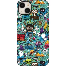 iPhone 15 Plus Case Hülle - Mixed Cartoons Turquoise