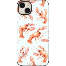 iPhone 15 Plus Case Hülle - Muster von pastellfarbenen Hummern