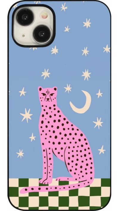 Coque iPhone 15 Plus - Pink leopard with stars 2026