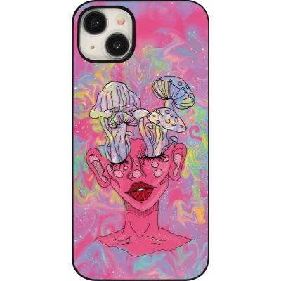 Coque iPhone 15 Plus - Psychedelic pink mushroom