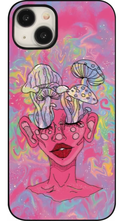 Coque iPhone 15 Plus - Psychedelic pink mushroom