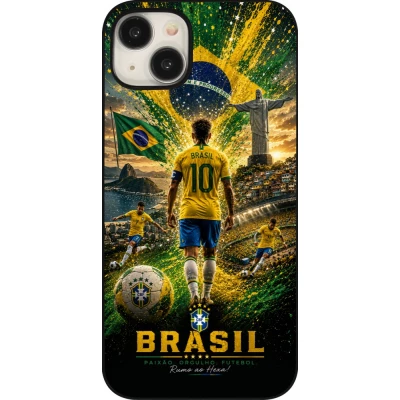 Coque iPhone 15 Plus - Football Brésil splash 2026