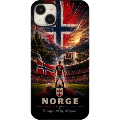 Coque iPhone 15 Plus - Football Norvège splash 2026