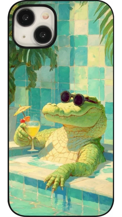 iPhone 15 Plus Case Hülle - Crocodile in the swimming pool Summer 2026