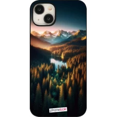 iPhone 15 Plus Case Hülle - Sonnenuntergang Waldsee