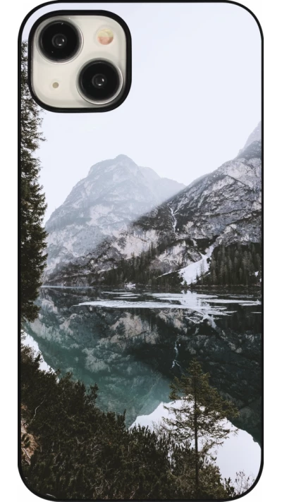 Coque iPhone 15 Plus - Winter 22 snowy mountain and lake