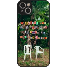 iPhone 15 Plus Case Hülle - Silikon schwarz Chairs DTMF