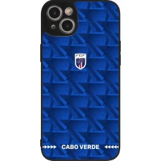 iPhone 15 Plus Case Hülle - Silikon schwarz Kap Verde 2026 personalisierbares Fussballtrikot