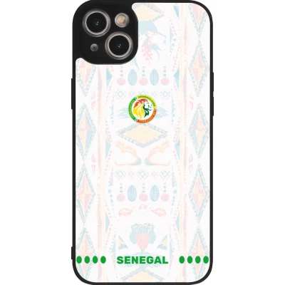 iPhone 15 Plus Case Hülle - Silikon schwarz Senegal 2026 personalisierbares Fussballtrikot