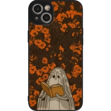 iPhone 15 Plus Case Hülle - Silikon schwarz Halloween 2026 Ghost reading