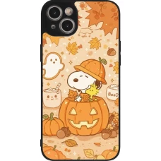 iPhone 15 Plus Case Hülle - Silikon schwarz Halloween 2026 Snoopy Halloween