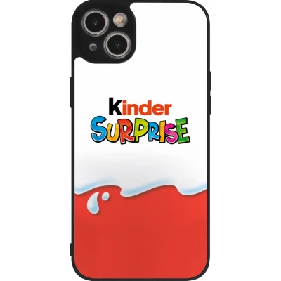 Coque iPhone 15 Plus - Silicone rigide noir Kinder Surprise