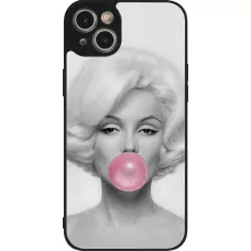 iPhone 15 Plus Case Hülle - Silikon schwarz Marilyn Bubble